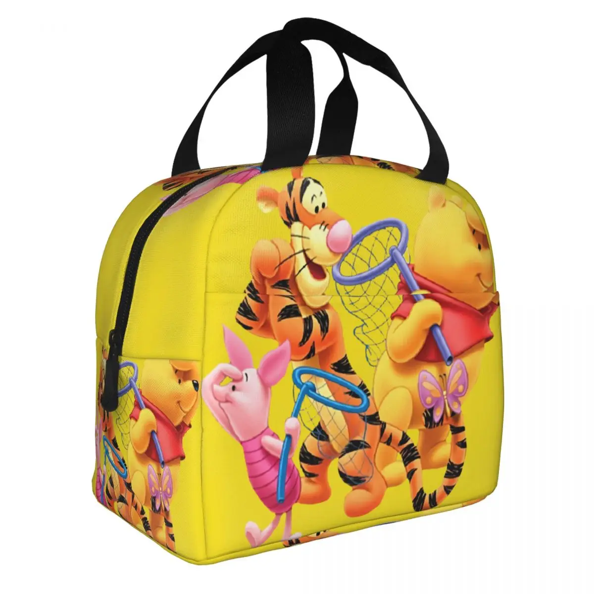 Beverage Outdoor Ice Bag And Friends Zipper Closure Disney Winnie The Pooh Work Travel Storage Bags High School