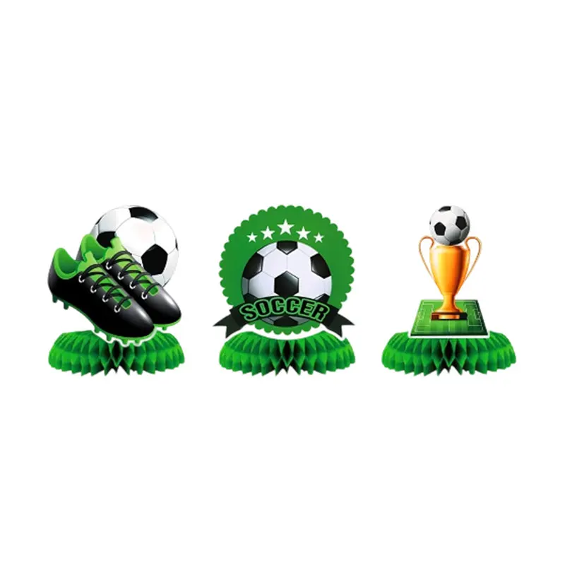 Fußball-Geburtstagsparty-Dekorationen Fußball-Tischgeschirr Teller Becher Tischdecke Ballons Hintergrund-Banner Geschenktüten Jungen-Partyzubehör – Detail 27