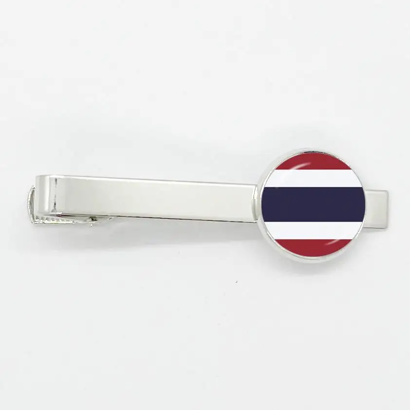 25 Countries National Flag Tie Clips Men Fashion Metal Necktie China Thailand Singapore Flag Clip Pins Button Wedding Suit Pins