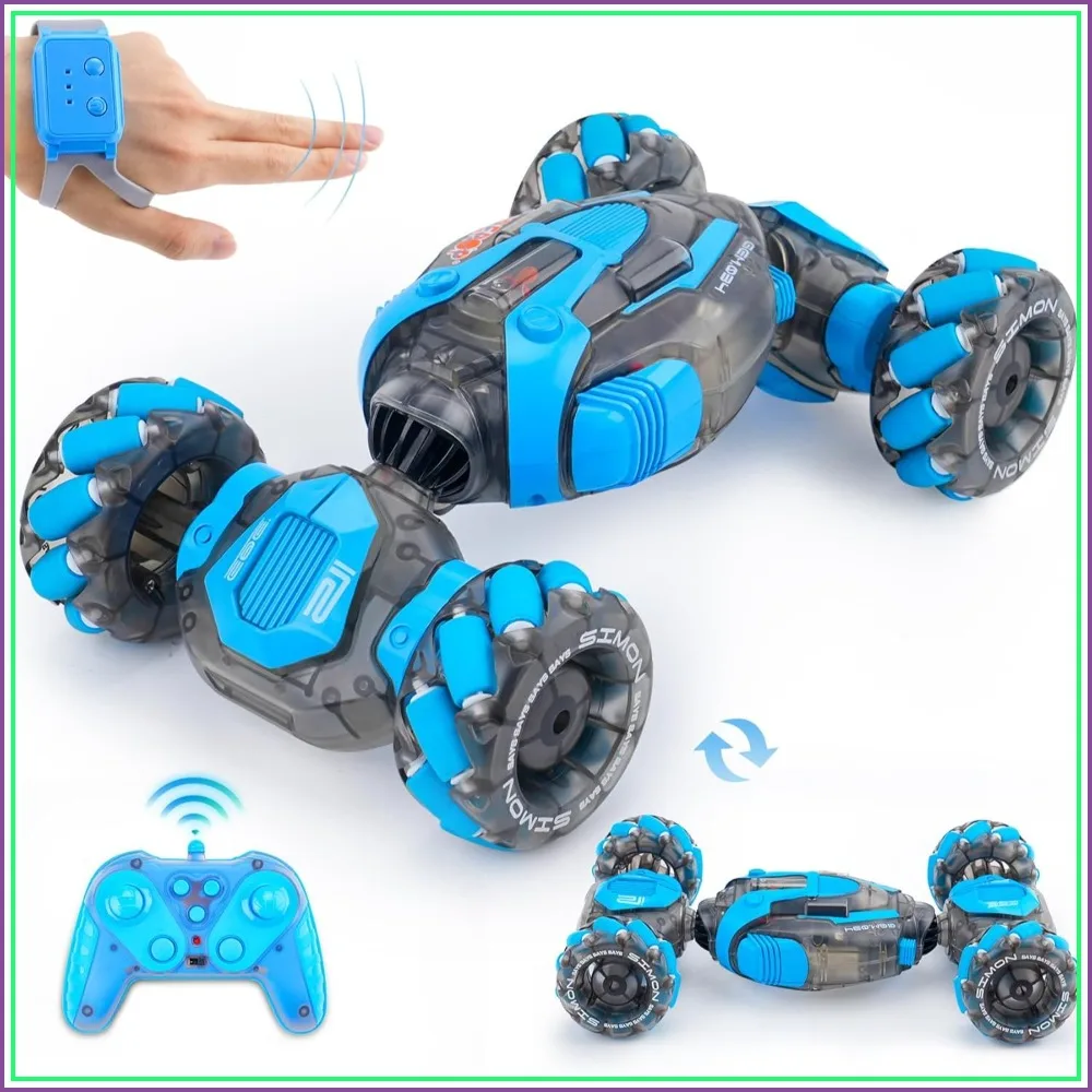 

Gesture Sensing RC Stunt Car, 2.4GHz Hand Controlled Drift Car with Light & Music, Double-Sided Driving, Remote Control Toys for Ages 5-12+