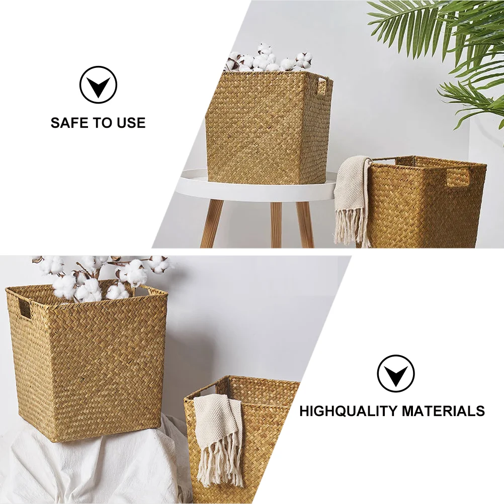 Food Container Organize Storage Basket Wicker Crafted Gift Manual Exquisite Flower Rustic