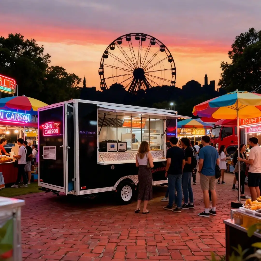 

2025 New Arrival Customizable Mobile r for Ice Cream Hot Dog Snack Vending Ideal Street Food Business Food Cart Traile