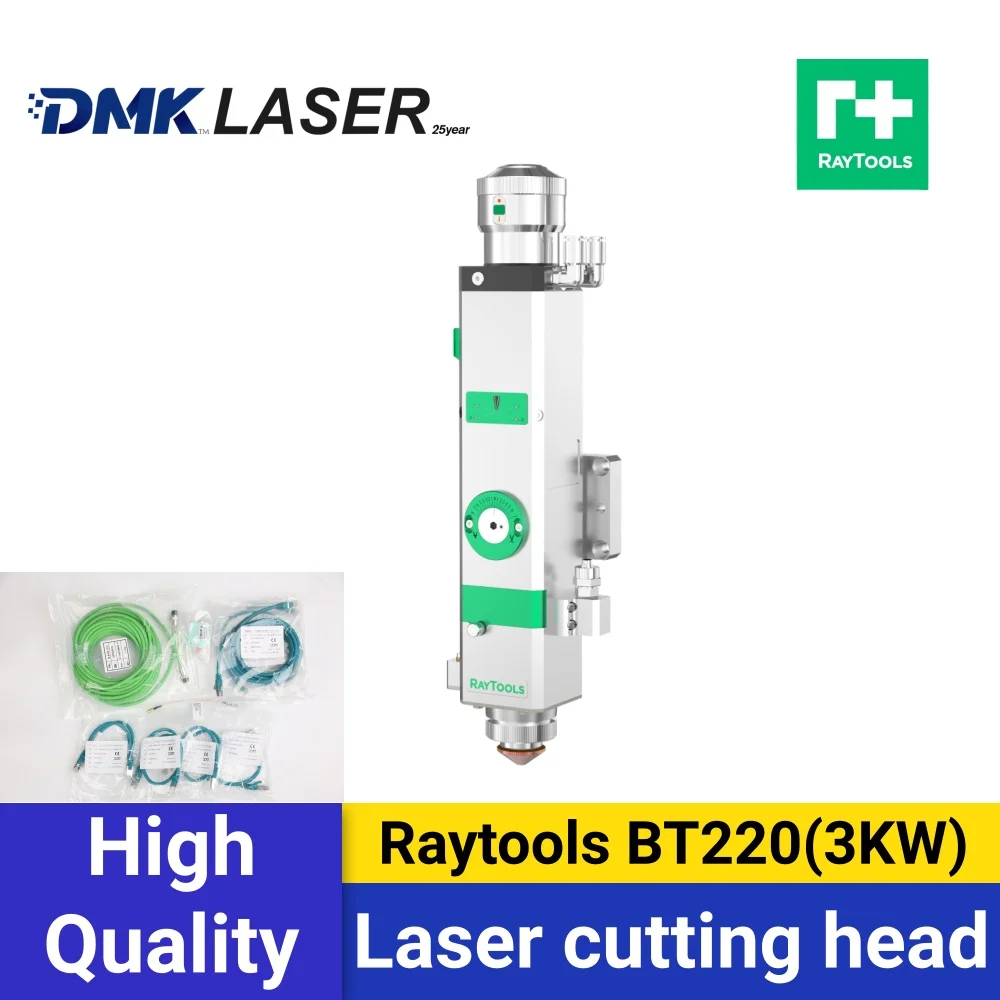 Raytool original BT220 cabezal de corte láser 0-3000w CNC piezas de máquina cortadora láser de fibra para fuente láser Raycus/MAX/BWT/JPT