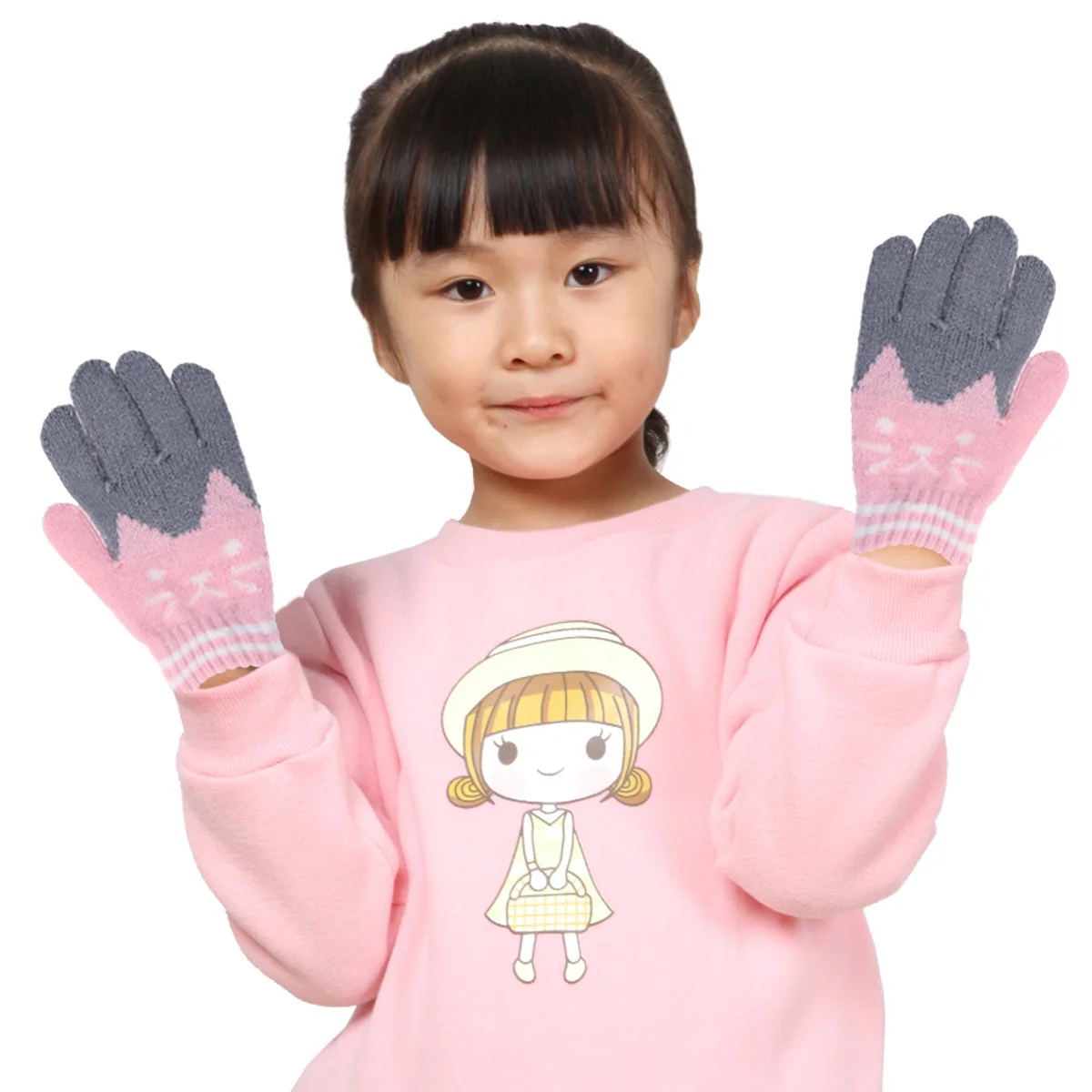

Winter Girl Winter Warm Girl Gloves Toddler Baby Mittens Thermal Warm Wool Knitted Fashion Comfort Soft Gloves