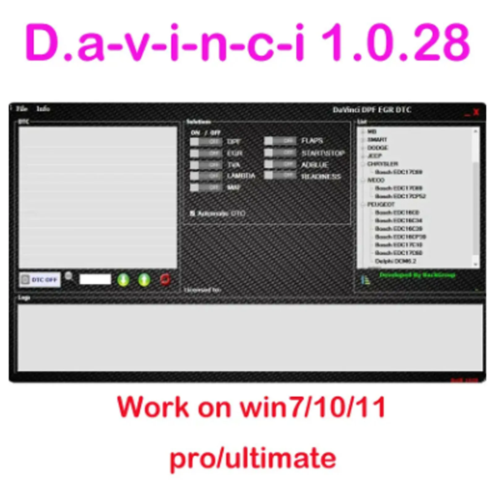 2025 Da Vinci 1.0.28+Winols 4.7 أحدث إصدار أداة تشخيص وتفعيل إصلاح البرامج مع برنامج تعليمي فيديو سهل التشغيل
