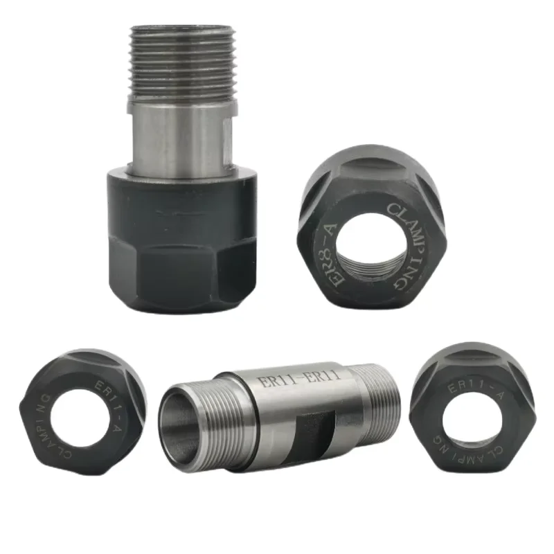 ER8 ER11 ER16 ER20 ER25 ER32ツールホルダーDIYモーターシャフトアダプターダブルナットスリーブスピンドルマシンツールコラムスピンドルチャック用