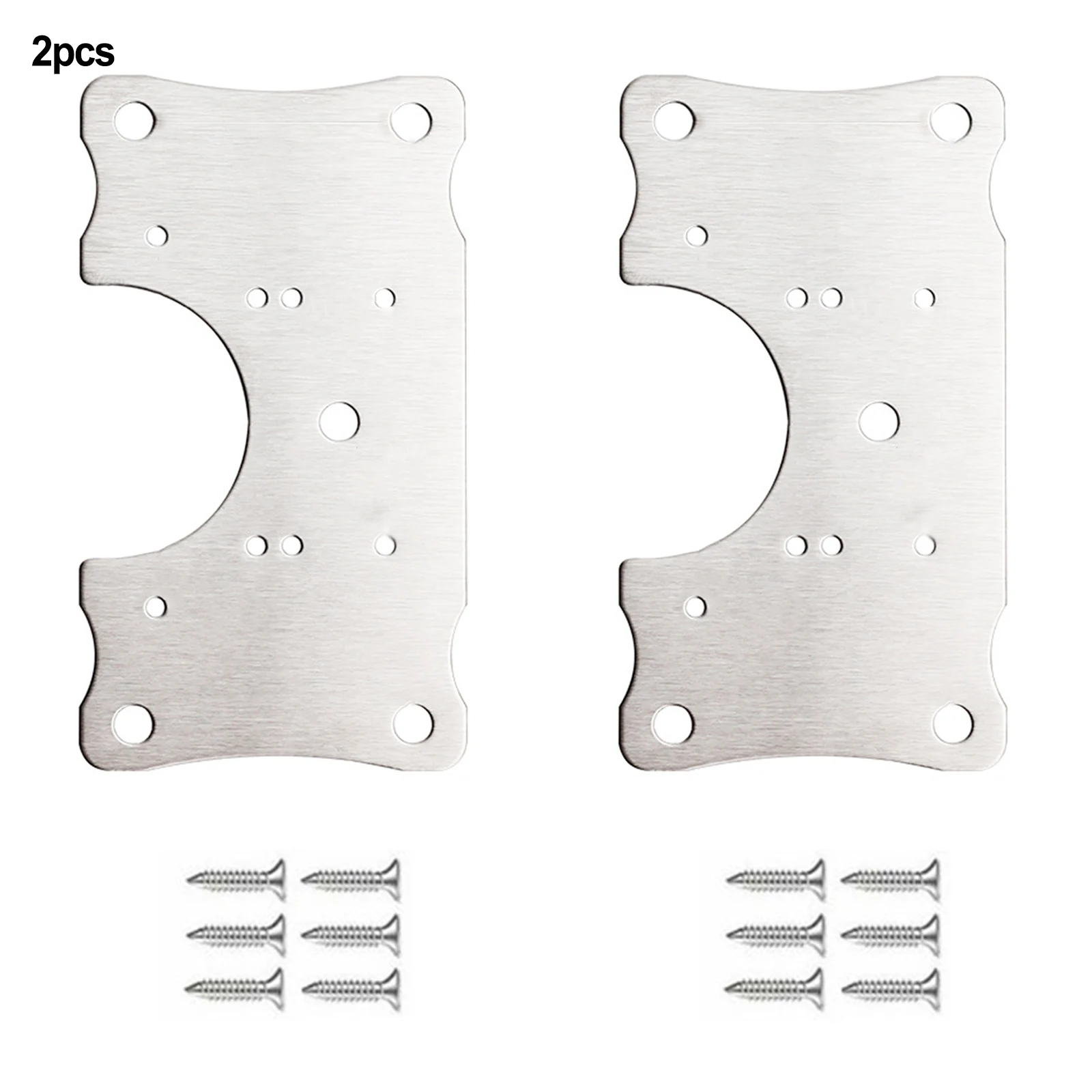 Hinge Hinge Repair Plate Repair Board Silver Stainless Steel Home Furnishing Decoration 2/4 Pcs 90*50mm Attractive