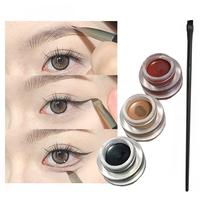 Black Eyeliner Cream Waterproof Quick-dry With Brush Red Brown Aegyosal Liner Eyebrow Pencil Korean Eye Makeup Dupes Cosmetics