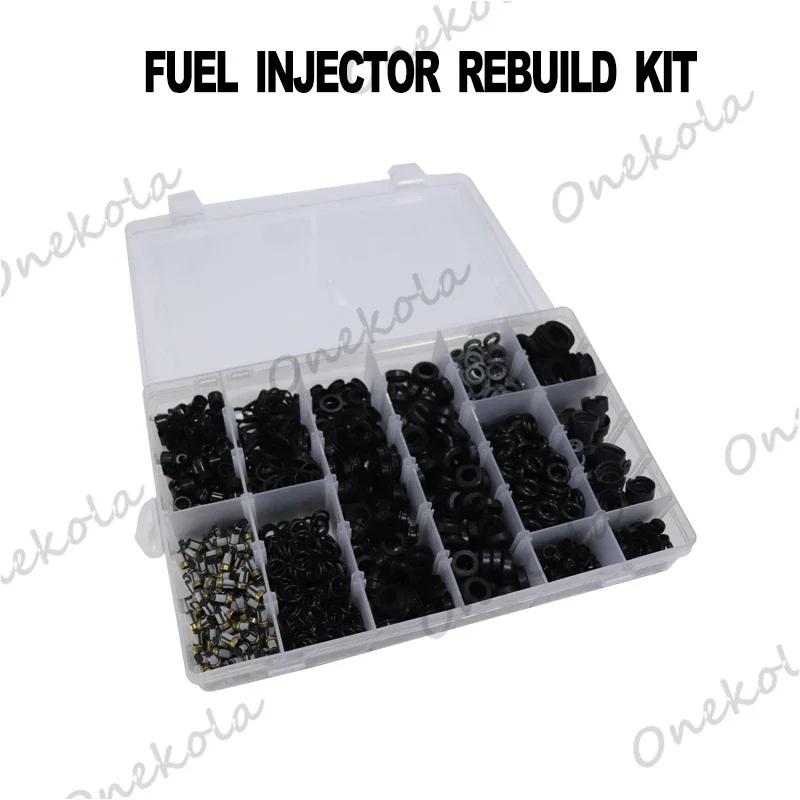 1240pieces Fuel Injector Service Repair Kit Filters Orings Seals Grommets for Toyota cars 12 kinds Compliant with 90% of the car