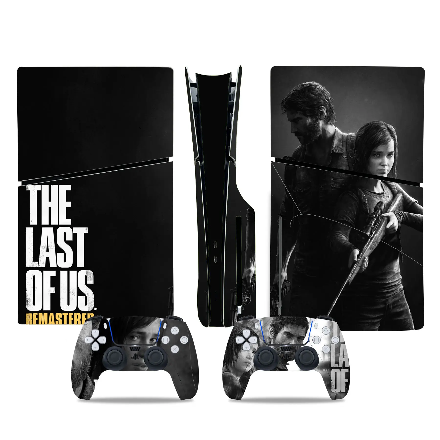 FOR PS5 Slim Disc Skin Sticker Geometry Protective Vinyl Wrap Cover Full Set for PS5 Slim Disc Console and 2 Controllers