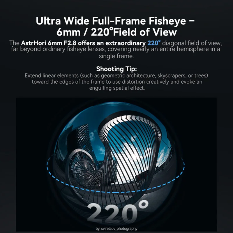 AstrHori 6mm F2.8 Ultra Wide Full-Frame Circular Fisheye Lens for Nikon Z Z6 ii Sony E A7iii Canon RF R6 mark ii L mount lens