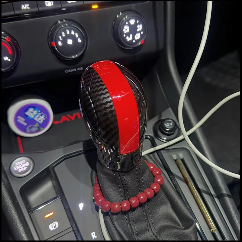 For VW Golf 6 7 7.5 GTI Passat B7 B8 Jetta MK6 Tiguan MK2 AT Gear Shift Knob Cover Cap Trim Strips Auto Accessories