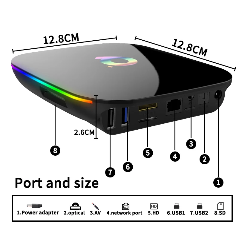 Q TV Box Android 10 Allwinner H616 6K 2.4GWiFi Google Assistant Mendukung Streaming Media Player Set-top Box Multi Bahasa