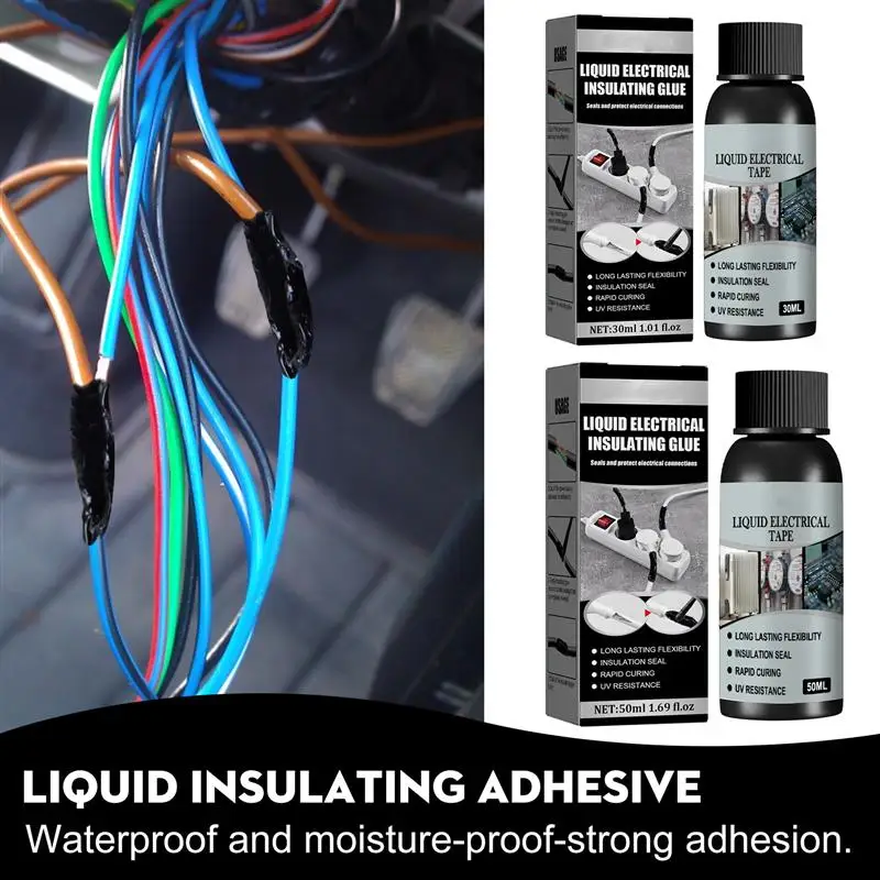 Electrical Tape Liquid Insulation Tape Black Insulation Adhesive White Insulated Glue For Sealing Insulation Of Wires/Sockets