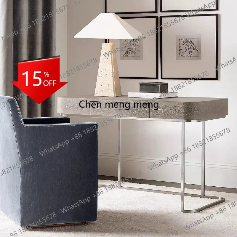 

E153 Vintage travertine table lamp French cream style living room study bedroom bedside ambient light