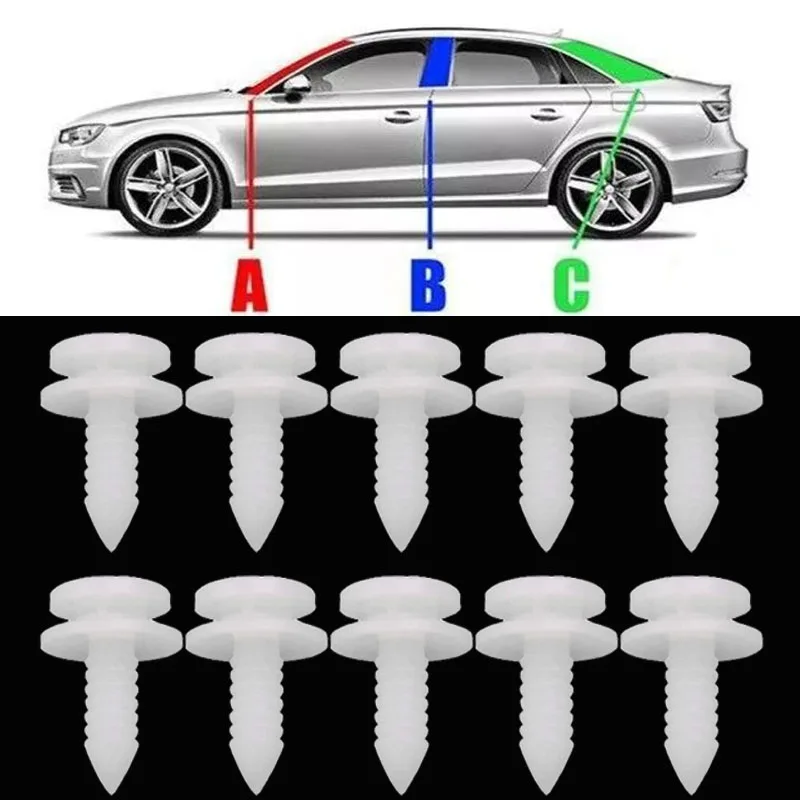 Car A/B/C Pillar Trim Clips Fastener Insert Rivet For Skoda Roomster 5j 2006 2007 2008 2009 2010 2011 2012 2013 2014 2015