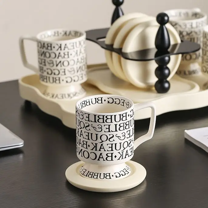 Mittelalterliches Retro-Heimdekor Luxus-Tassenset Hochwertige Keramik Geschenk-Kaffeetassen