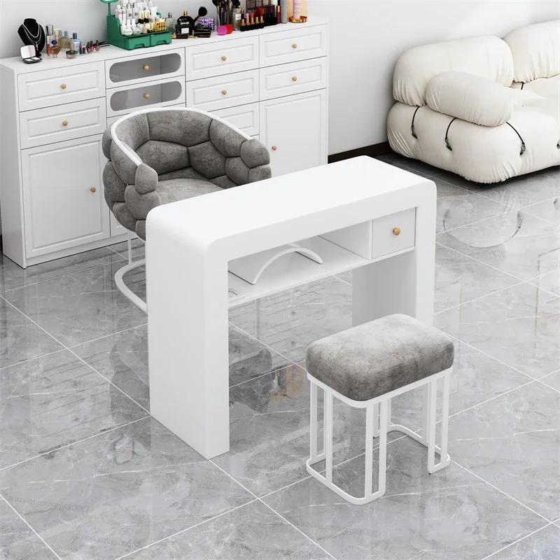 

Nail Tables Professional Manicure Table Makeup Designer Beauty Decoration Trend Desk De Corner Dust Collector Nageltisch Nails
