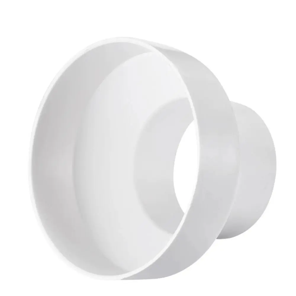 Practical ABS Exhaust Pipe Reducer Adapter White Portable Ducting Connector Ventilation Pipe Fittings
