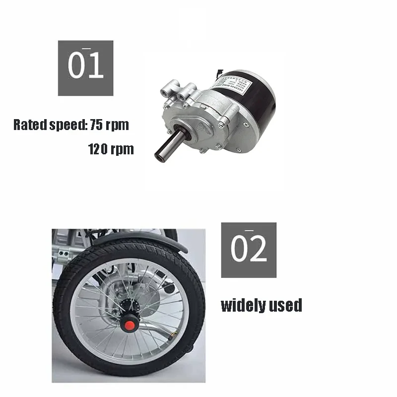 24v 250w 75rpm / 120rpm Low Speed Brush Motor, 44mm Longer Shaft, Shaft Diameter 17mm , Wheel Chair Used DC Gear Brushed Motor