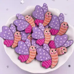 10pcs Glitter Felt Fabric Nonwovens Rainbow Cartoon Butterfly Applique Wedding DIY Sewing Patch Supplies Headwear Bow Craft