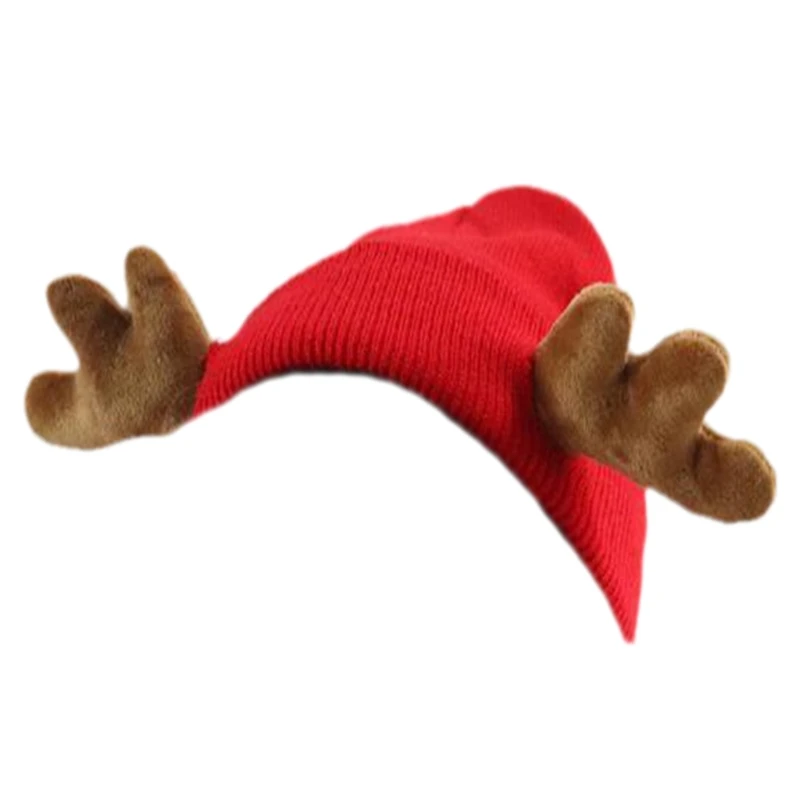 Novelty Knitted Beanie Cap for Women Men Adult Hat Pullover Evil Horns Hat Unisex Halloween Hat Party Props