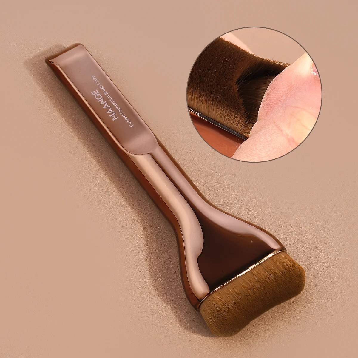 MAANGE-Juego de brochas de maquillaje para base, 2 uds., cepillo para máscara superior ultrafino para crema líquida, cosméticos, herramienta de belleza para mezclar, regalo Premium