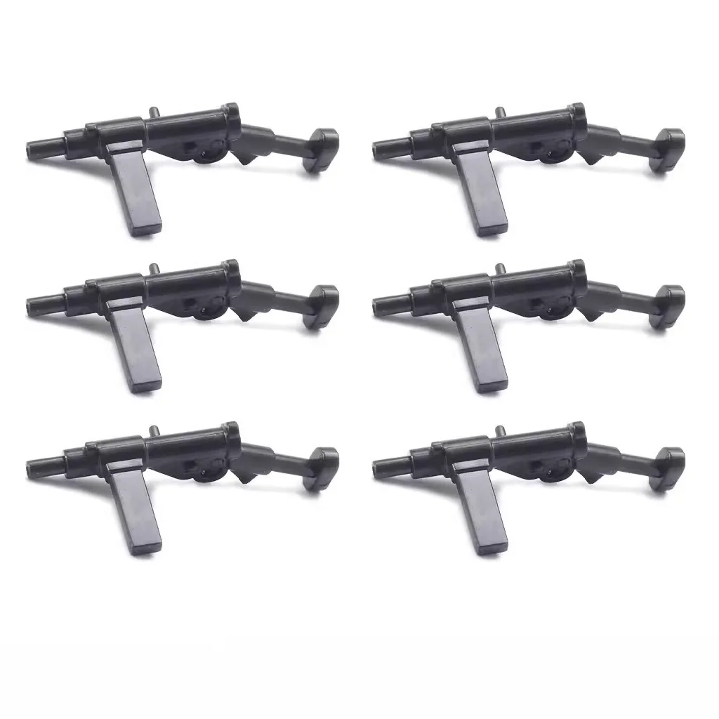 Décennie s de construction de mini figurines de l'armée militaire, jouets en briques, soldats de la seconde guerre mondiale, pistolets sous-marins jeunesse M3, pièces d'armes, figurines MOC