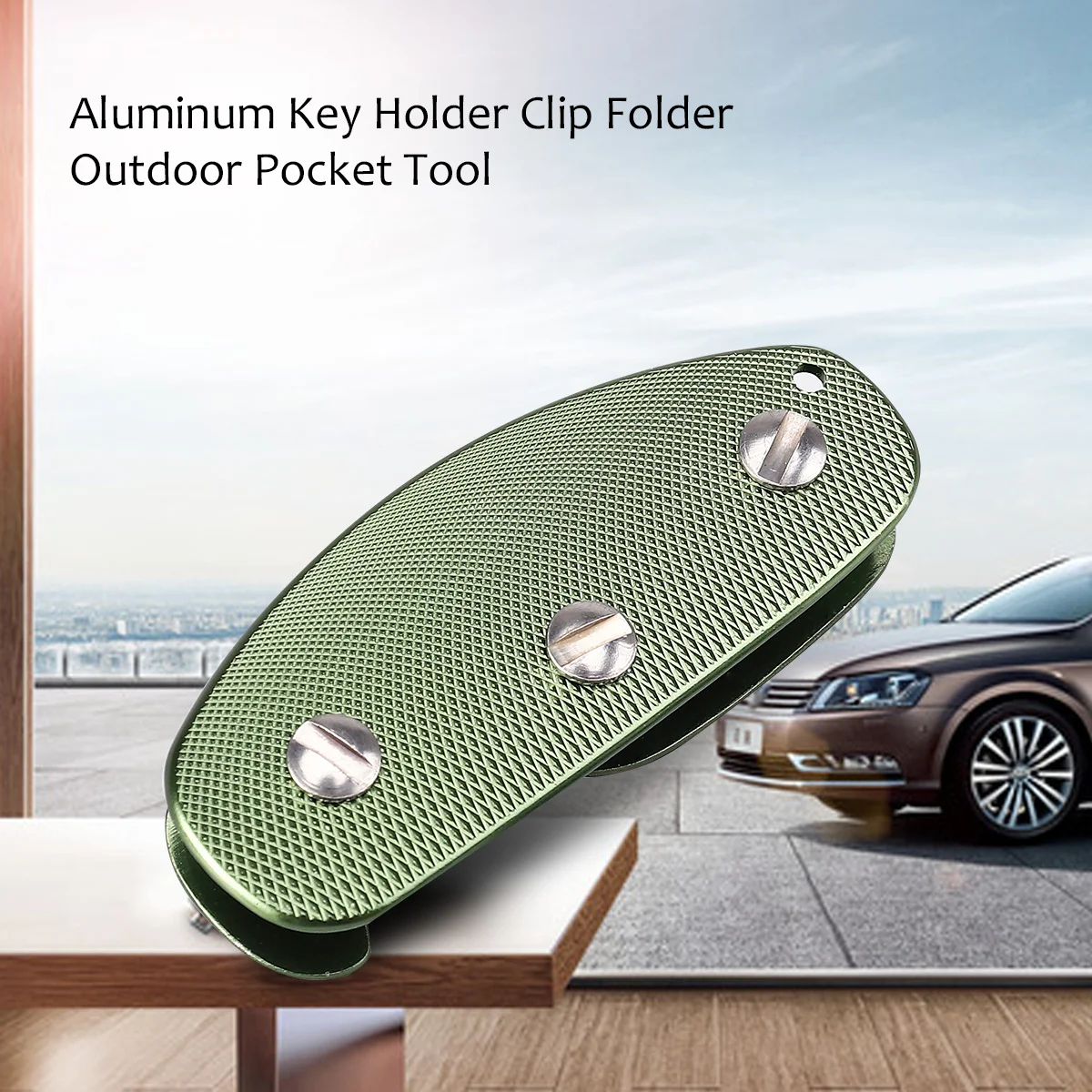 مفتاح ألومنيوم 74 × 14 مم من سبائك الضوء الصلب تصميم سطح غير قابل للانزلاق 6 مفاتيح أو أقل محمولة للاستخدام اليومي في الهواء الطلق #1