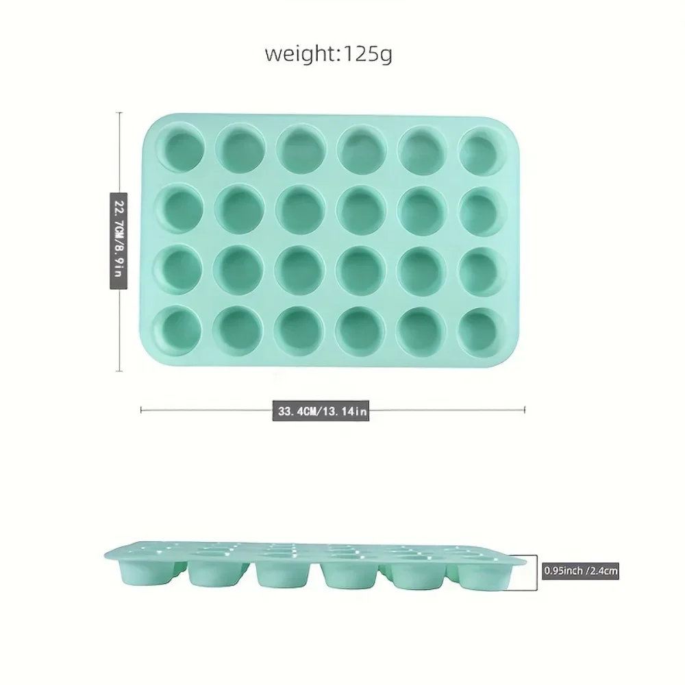 24Hole Cupcake Silicone Mold Nonstick Muffin Cake Silicone Mold Form Tray Molde Mafin Muffins Cupcakes Kitchen Baking Tools