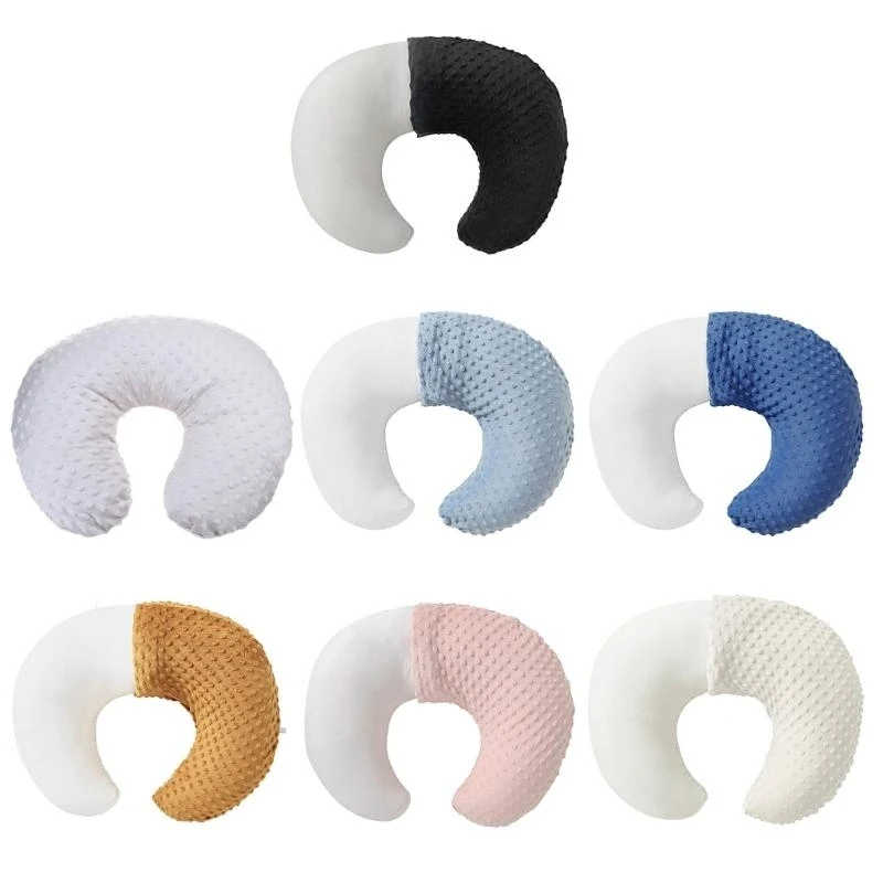 J15U Baby Breastfeeding Pillow Soft & Breathable Infant Nursing Pad Pad with Dotted Backing, Color Head Support Mat
