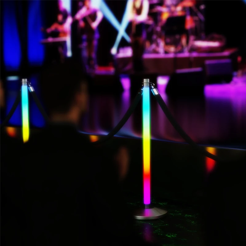 Pilier de diode électroluminescente RVB, barrière à corde pour pavillon photo 360