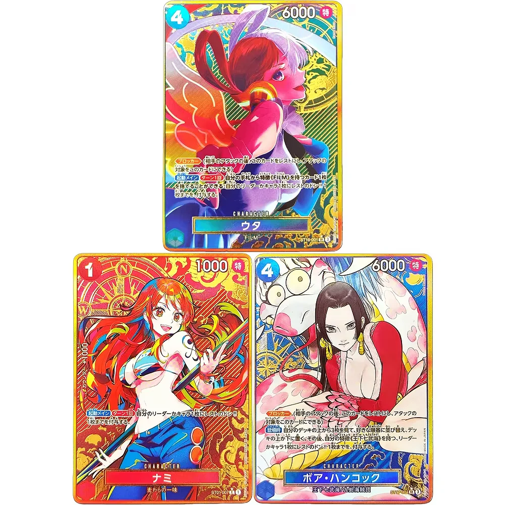 การ์ดสะสม DIY ONE PIECE โบอา แฮนค็อก นามิ อุตะ ST01 ST16 ST17 ญี่ปุ่น คุณภาพสูง ผลิตเอง เกมการ์ดอนิเมะ ของขวัญ ของเล่น