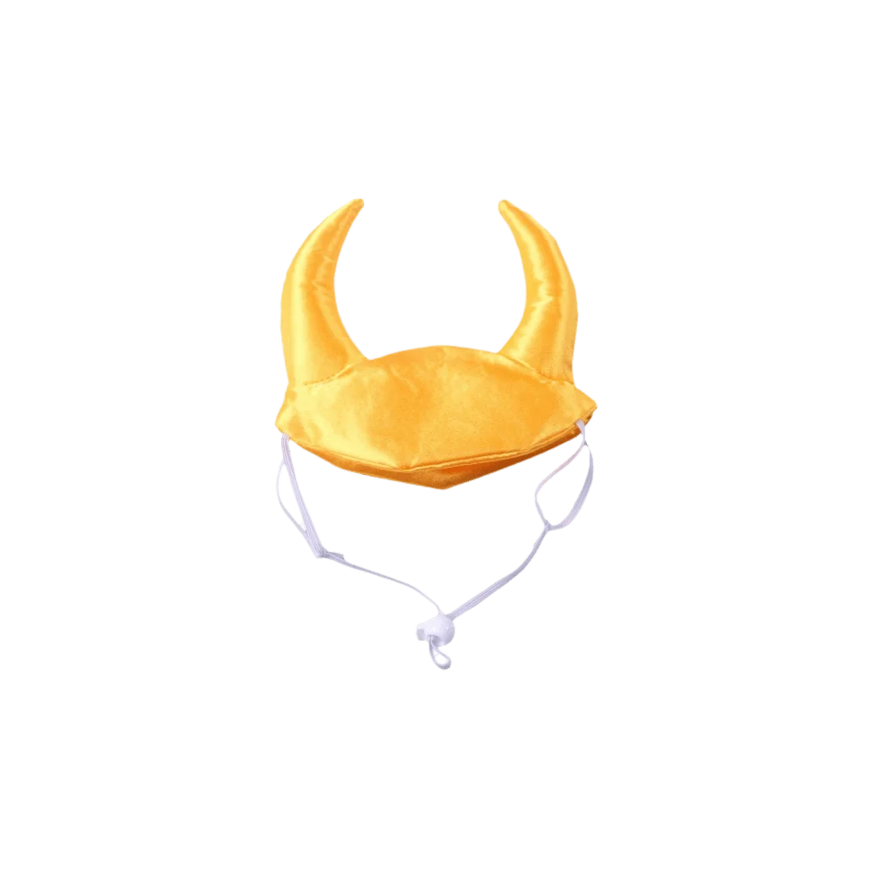 Cute Adjustable Pet Ox Horn Hat Breathable Decorative Bull Horn Shaped Dog Hat Devil's Headpiece Dog Dress Up Cap Photography
