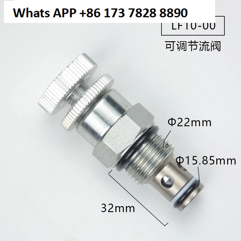 Threaded cartridge adjustable one-way two-way throttle flow valve DLF10-00 NV10 LF12 FC10 handwheel