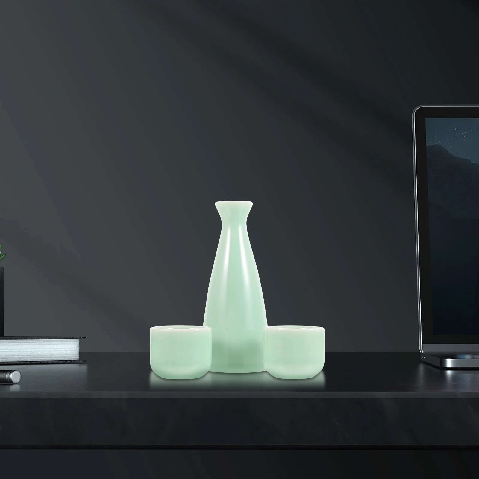 

1Set Japanese Ceramic Sake Set Sake Bottle Saki Cups Multi-Use Wine Drinking Set Traditional Style