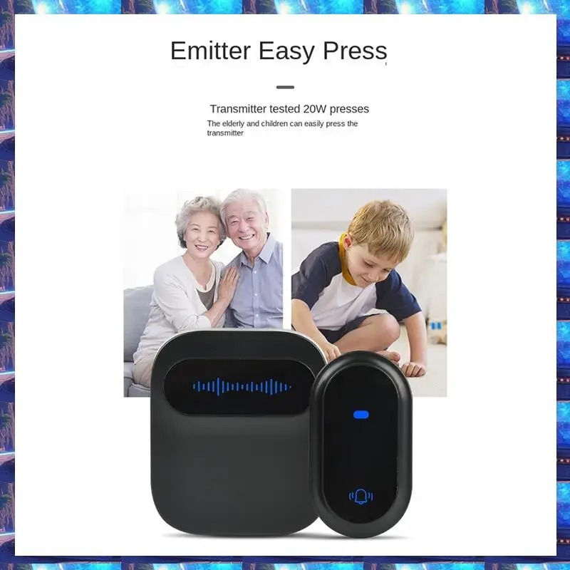 

Беспроводной дверной звонок 2025 года, водонепроницаемый умный дверной звонок, IP68, домашний дверной звонок, интеллектуальный 38 песен, 4-уровневый регулятор громкости, беспроводной дверной звонок