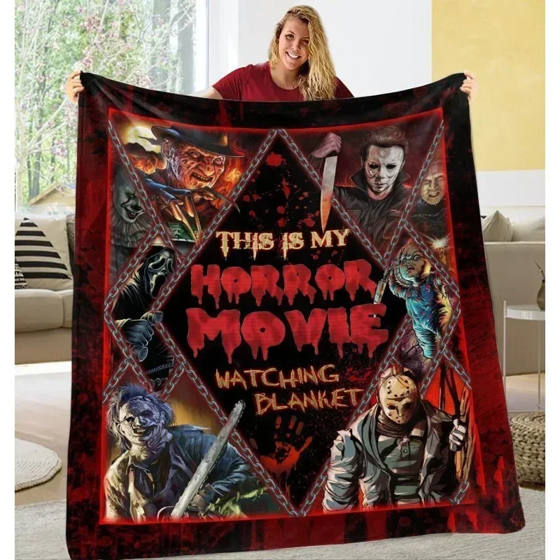 

Halloween horror movie blanket Flannel blank et Air conditioning blan ket cover bl anket to picture making