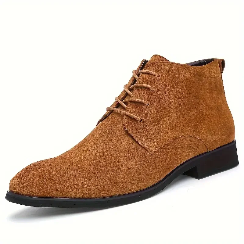 Waterproof Mens Chukka Boots Windproof Slip-Resistant, Lace-up Shoes for Comfortable Outdoor Walking