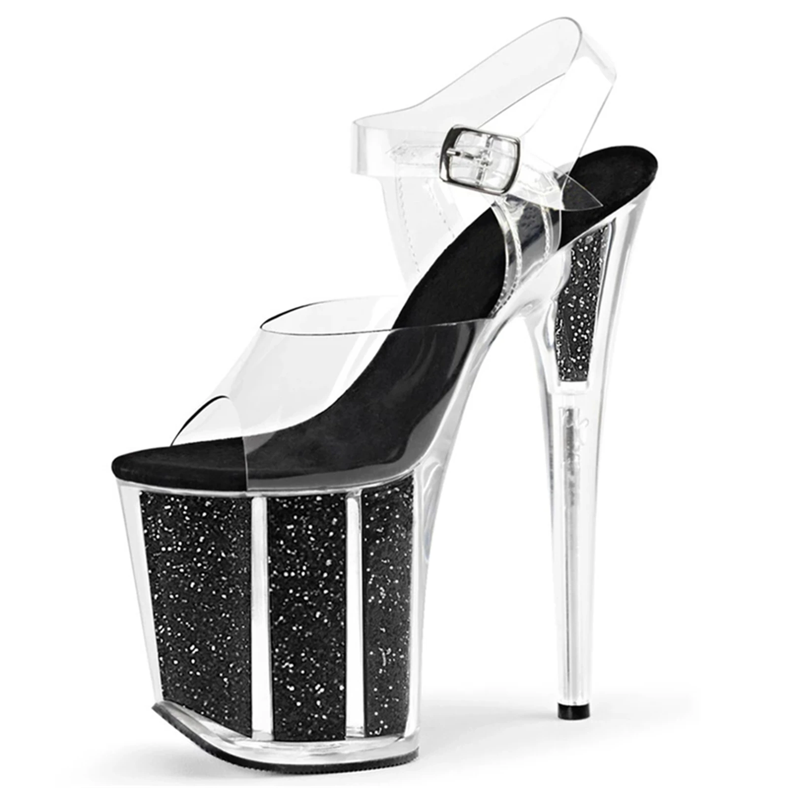 

Sexy Transparent Stiletto Sandals | 20CM Clear Heels | Adjustable Ankle Strap with Metal Buckle | Stage Performance & Nightclub