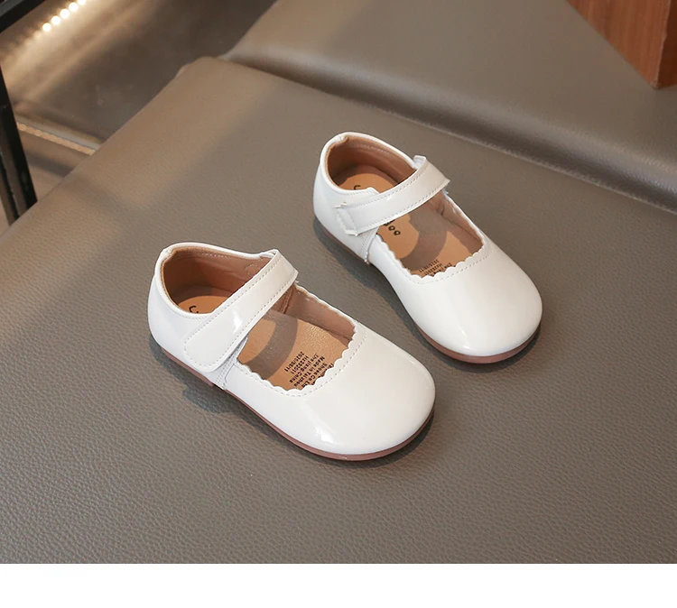 Girls Soft Bottom Multi-color Leather Spring Autumn New Baby Girl Bright Color Leather England Style Breathable Princess Shoes