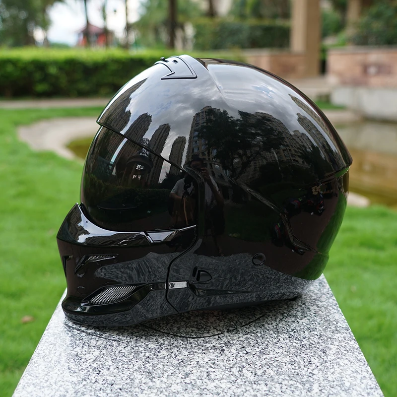

Retro Motorcycle Helmet, Full-Face Helmet, Electric Motorcycle Helmet, Men's and Women's Safety Helmet, Summer All-Season Scorpion Helmet Combination Half Helmet