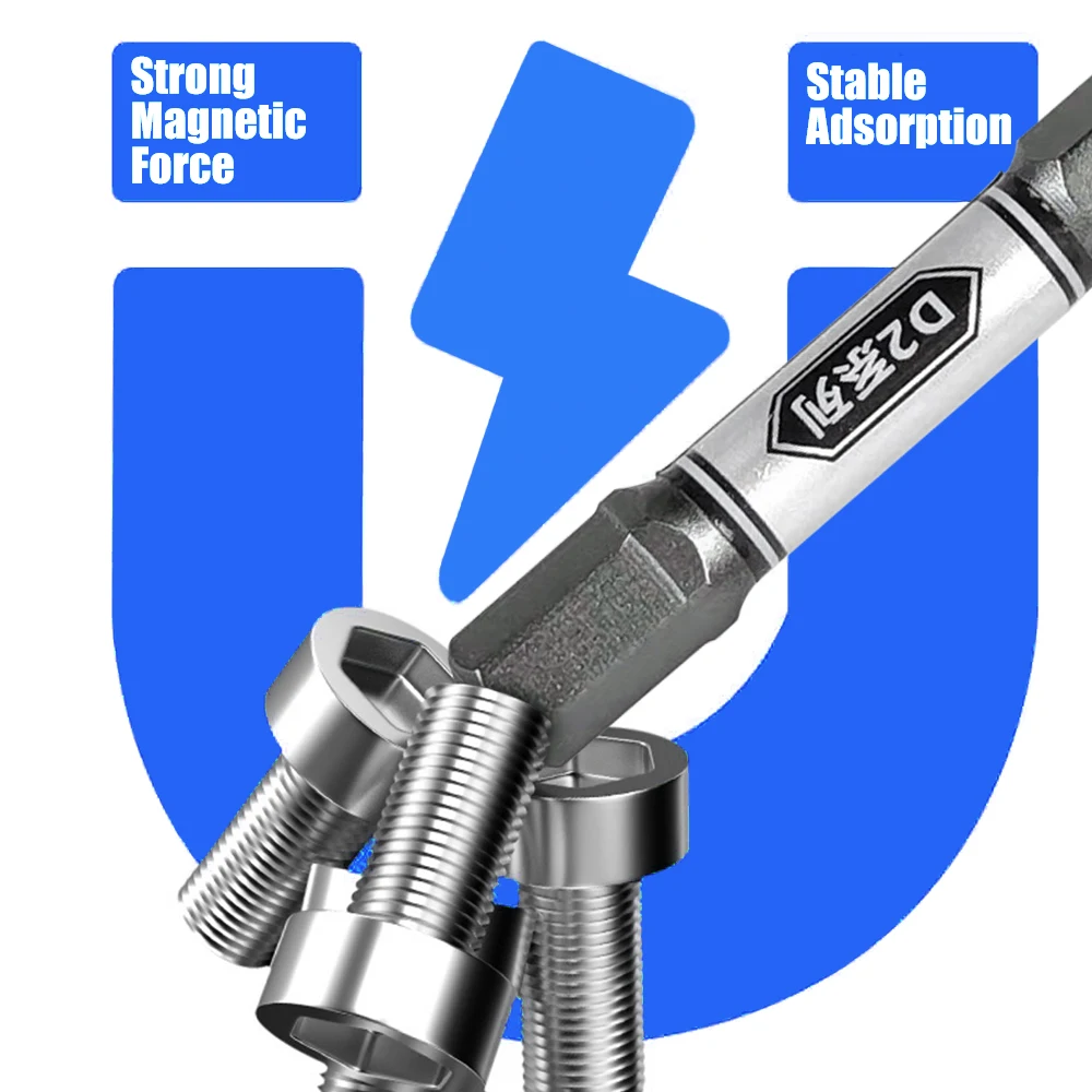 10 stücke 50/100mm Hex Schraubendreher Bit Set Sechskant Kopf 1/4'' Schaft Magnetische Elektrische Bohrer Schraubendreher Bit hand Reparatur Werkzeuge – Detail 2