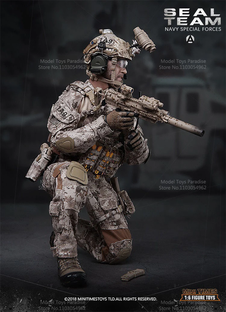Minitimes M012 1/6 Scale Navy Seals Special Force Action Figure - 12 Inch Collectible Toy Soldier Full Set for Men Ideal Gifts