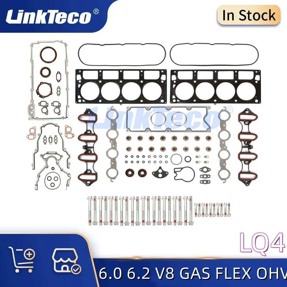 Engine Full Gasket Set For Cadillac Escalade GMC Yukon Chevrolet Avalanche Silverado Pontiac G8 6.0 6.2 L V8 GAS FLEX OHV LQ4