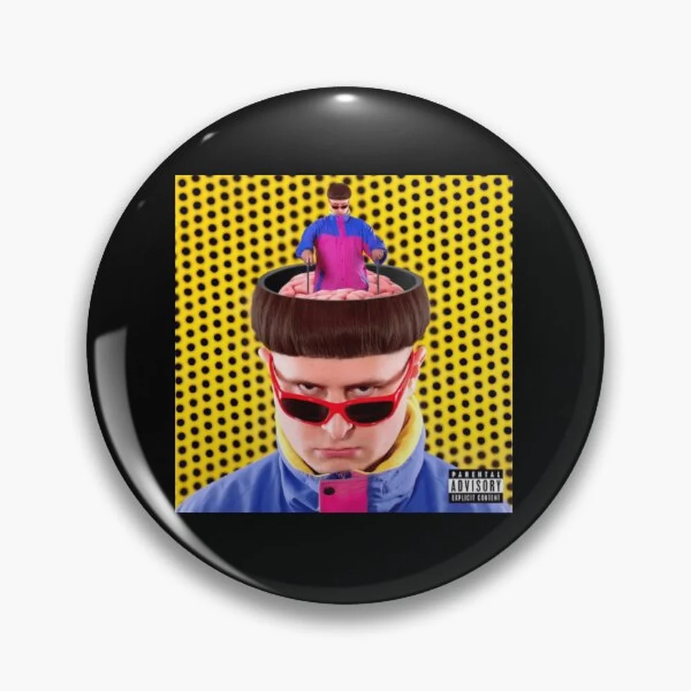 Oliver Tree Funny Vintage Meme Collage Alternative Music Art Pin Holographic Star Heart Pin Brooches Laminated Button Fashion Ac