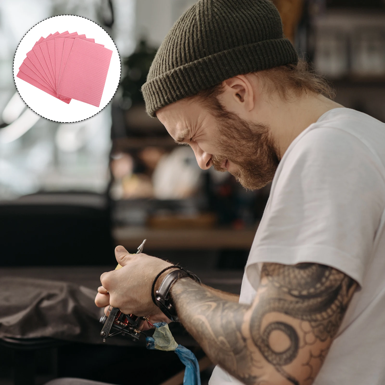 Tampons de nettoyage de tatouage jetables, fourniture de beauté, nappe épaisse, tapis de pratique, imperméable, hygiénique, Absorption d'eau, Salon de bureau