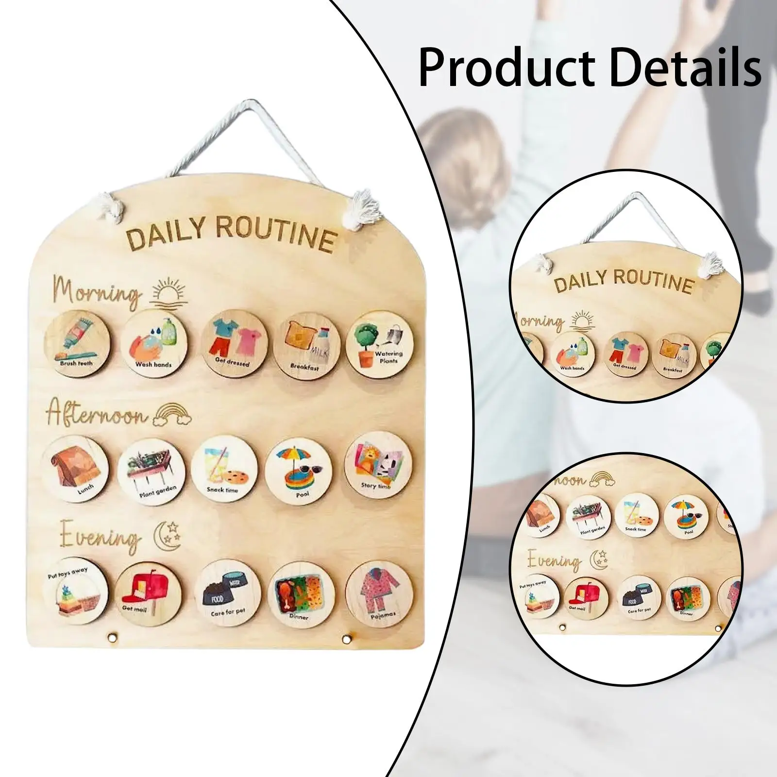 Grafico di routine quotidiano per bambini Tabellone di pianificazione Gestione del tempo Grafico di routine per Natale, Ringraziamento, Capodanno, Regalo prescolare