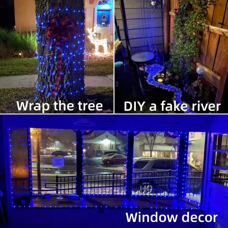 7m LED Solar String Light Outdoor Garden Fairy Light Impermeabile 8 modalità Led Twinkle Lights per matrimoni festivi Party Yard Decor