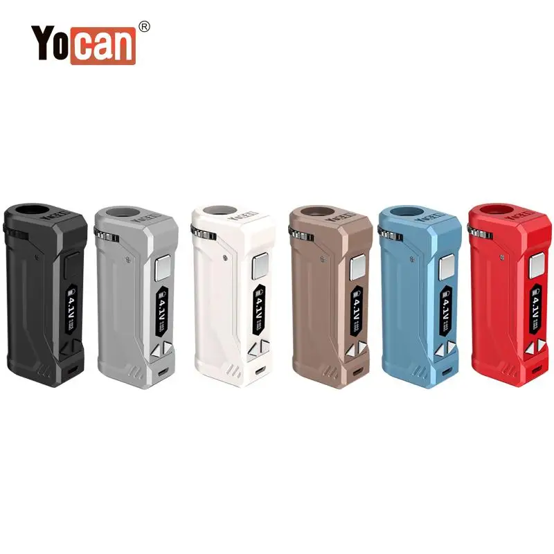 Pochodzenie Yocan Uni Pro bateria 650mAh napięcie/średnica Ajustable Vape Box Mod do 510 gwintów koncentratów grubych wkłady olejowe zestaw